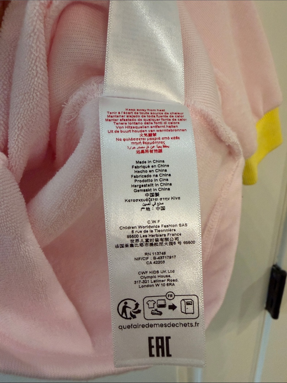 Kenzo Paris Elephant Hooded Dress-Size 2A/86-pale pink NWT - Picture 7 of 8